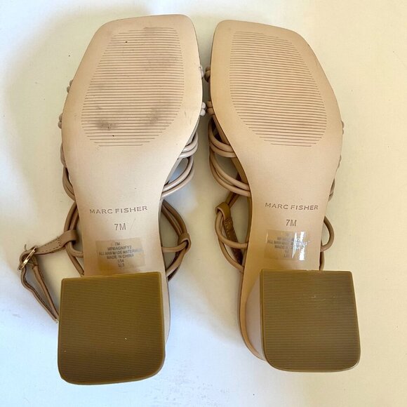 Marc Fisher Magnify Heel Open Toe Sandal Size 7 - Picture 8 of 8